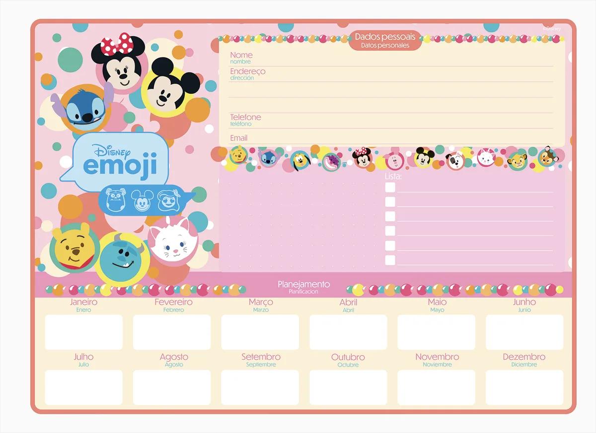 CADERNO ESPIRAL CAPA DURA 80 FOLHAS CARTOGRAFIA - DISNEY EMOJI — miniatura 3