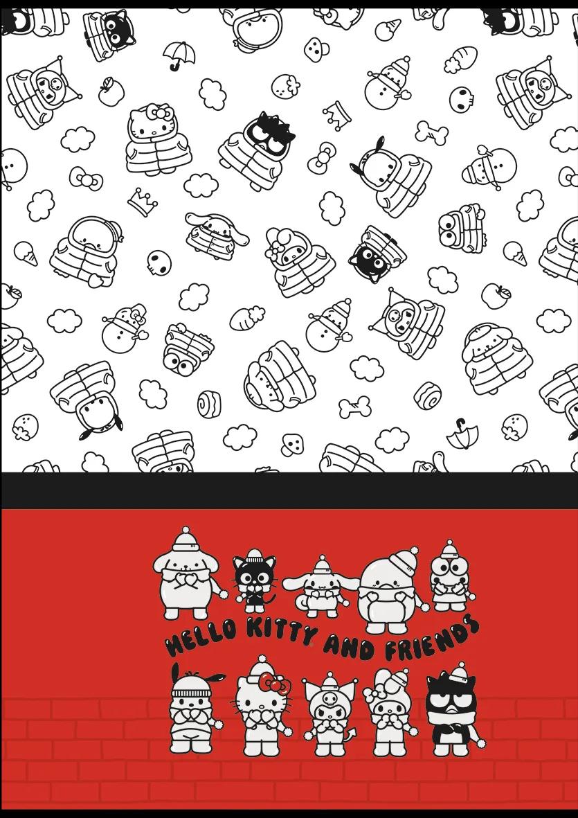 CADERNO ESPIRAL UNIVERSITÁRIO CAPA DURA 01 MATÉRIA 80 FOLHAS - HELLO KITTY & AMIGOS — miniatura 4