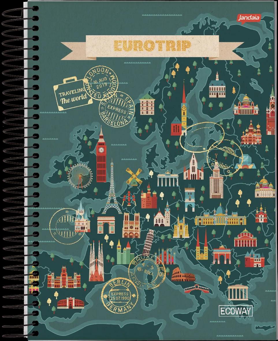 CADERNO ESPIRAL UNIVERSITÁRIO CAPA DURA 10 MATÉRIAS 160 FOLHAS - ECO WAY — miniatura 4