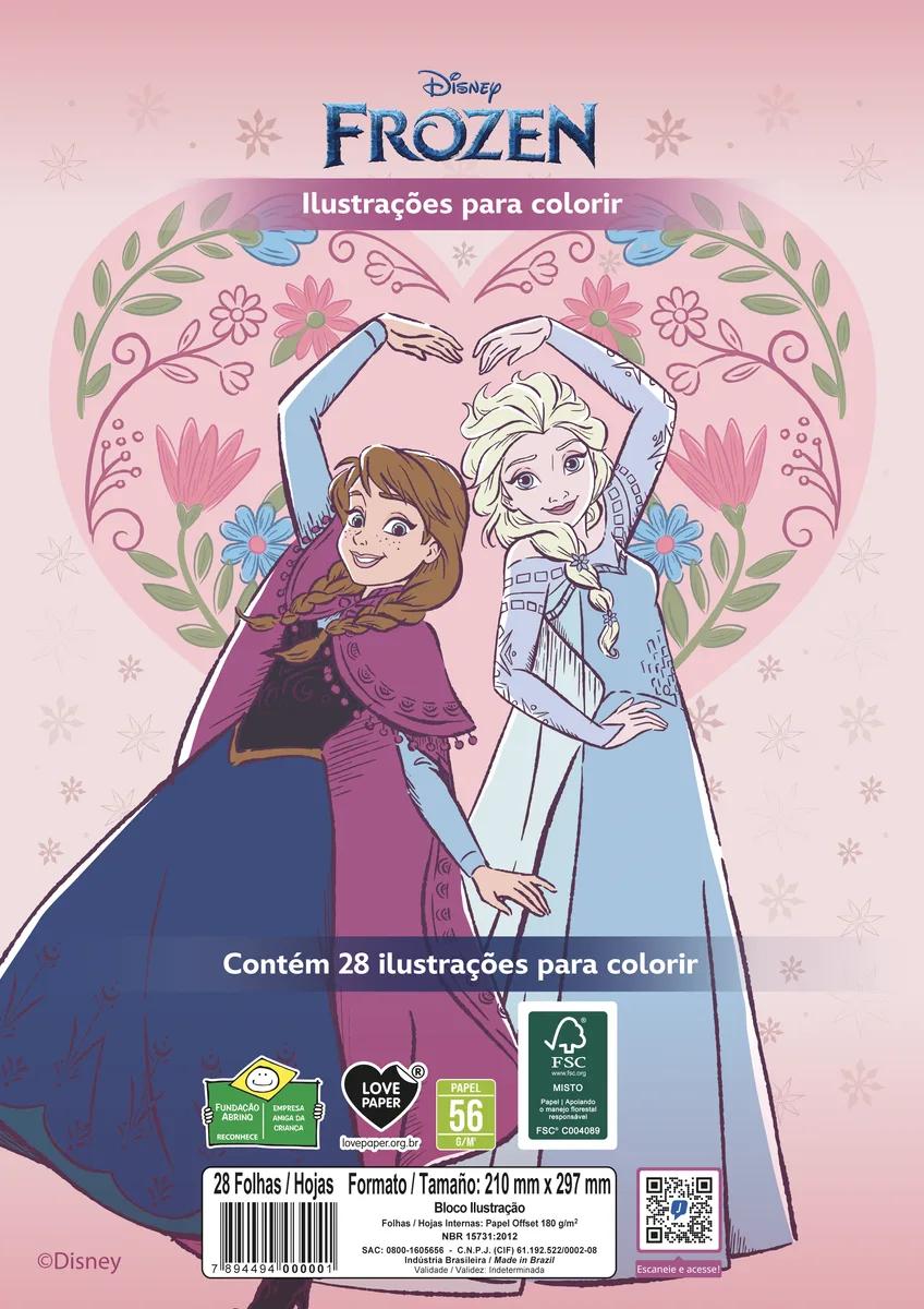 FOLHAS ILUSTRAÇÃO 180G A4 - FROZEN