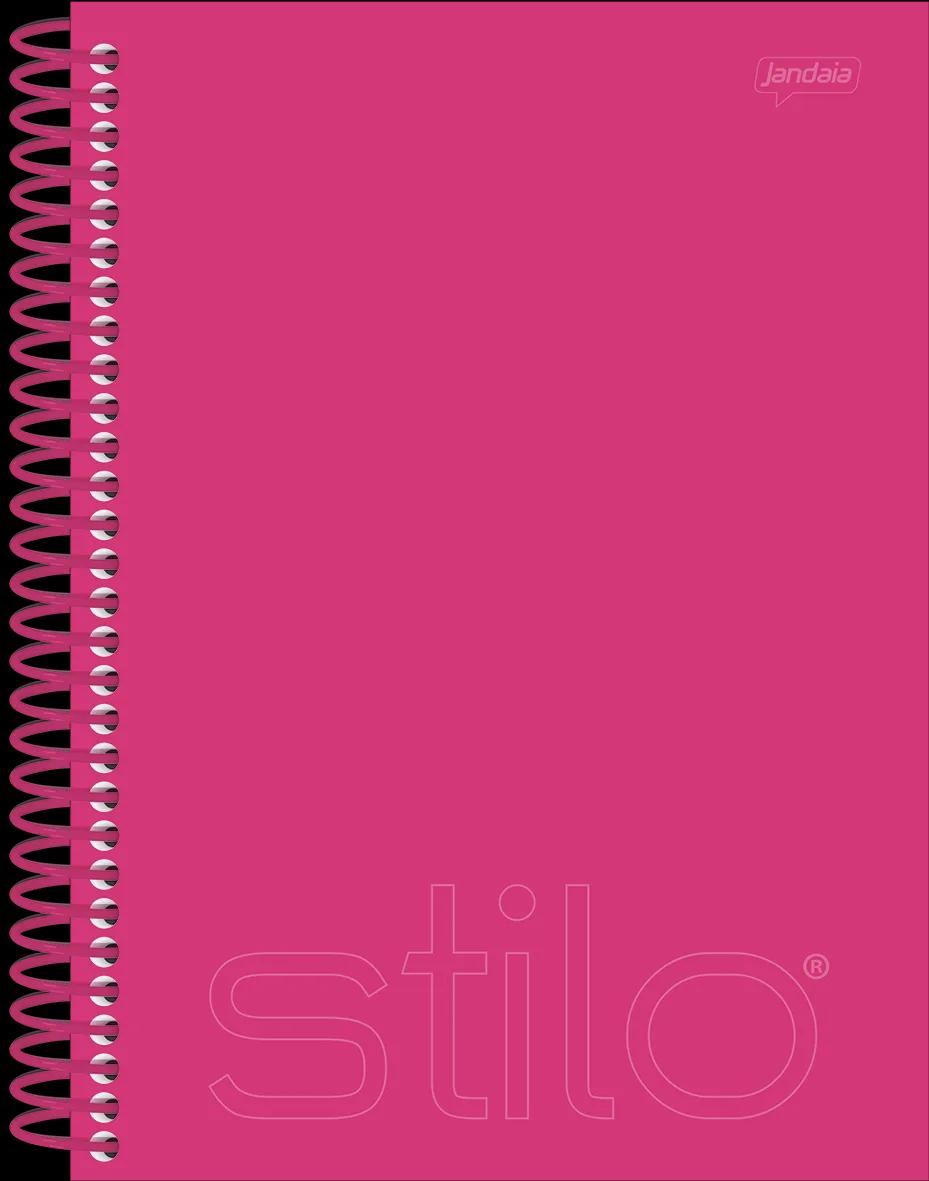 CADERNO ESPIRAL 151X210MM CRISTAL 80 FOLHAS ROSA NEON - STILO
