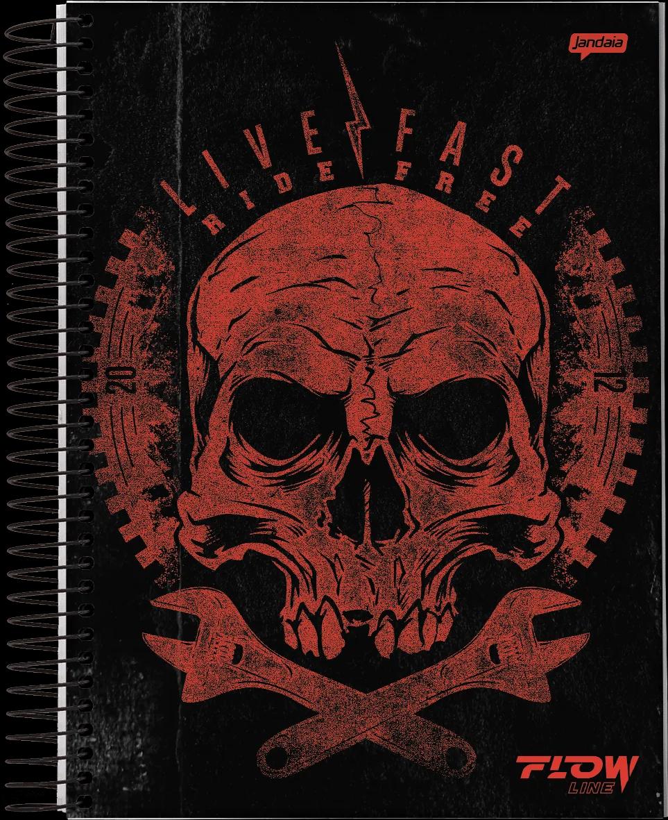 CADERNO ESPIRAL UNIVERSITÁRIO CAPA DURA 10 MATÉRIAS  160  FOLHAS - FLOW