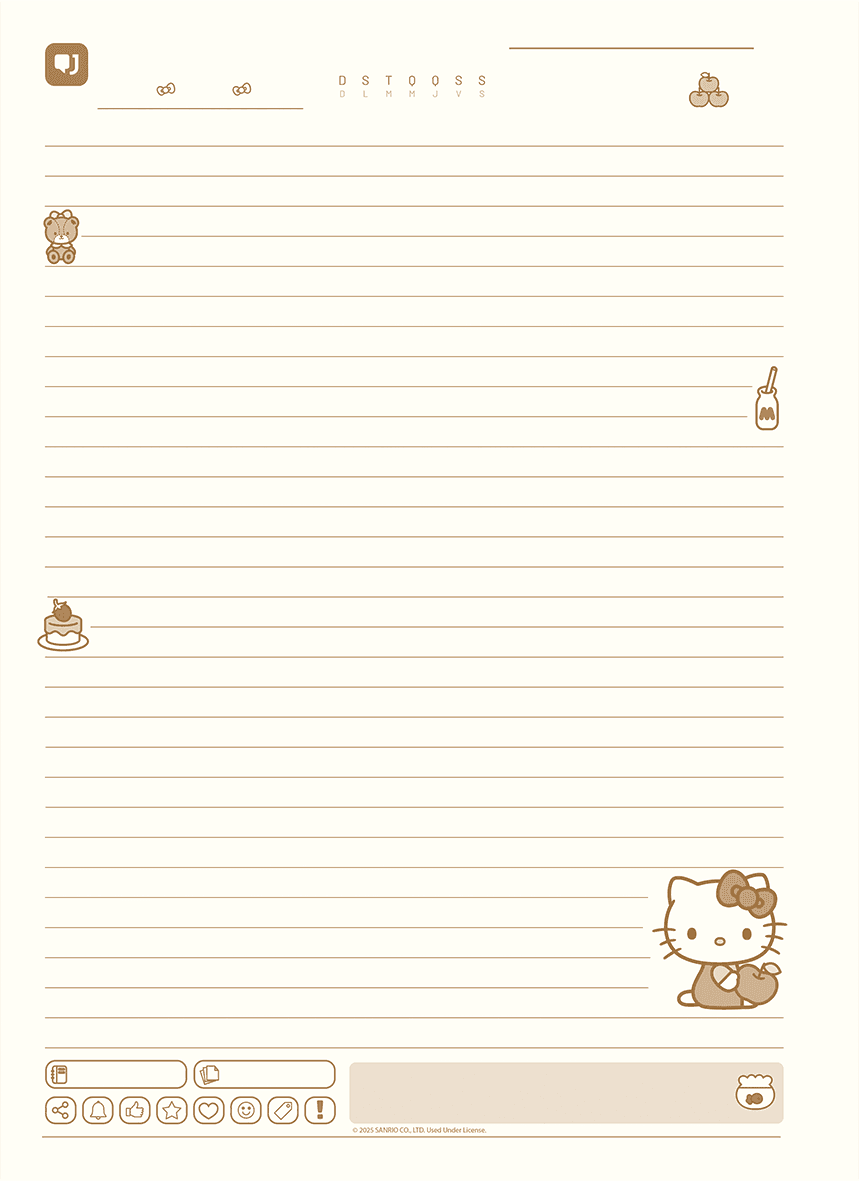 CADERNO COLLEGE CAPA DURA 80 FOLHAS ARGOLADO - HELLO KITTY KRAFT — miniatura 8