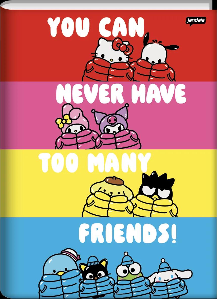 CADERNO BROCHURA CAPA DURA UNIVERSITÁRIO 80 FOLHAS - HELLO KITTY & AMIGOS — miniatura 2