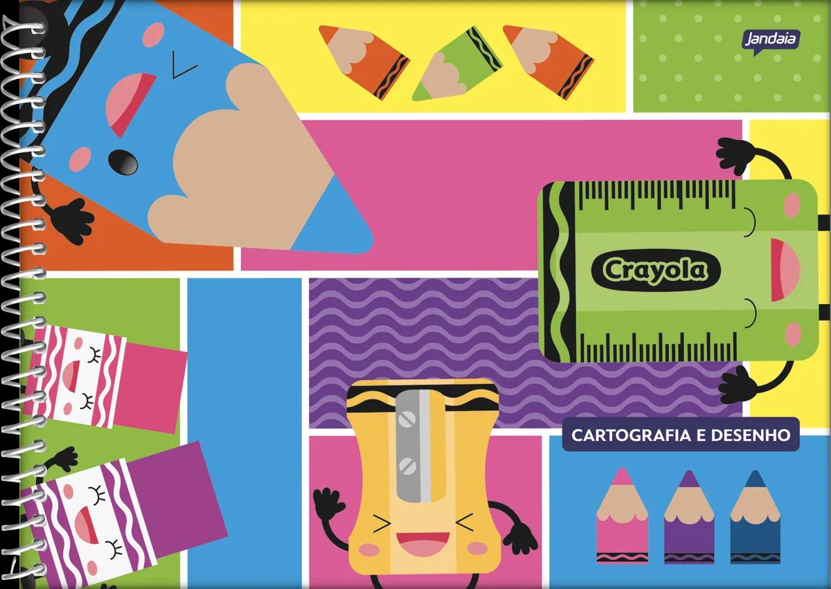 CADERNO ESPIRAL CAPA DURA 80 FOLHAS CARTOGRAFIA - CRAYOLA