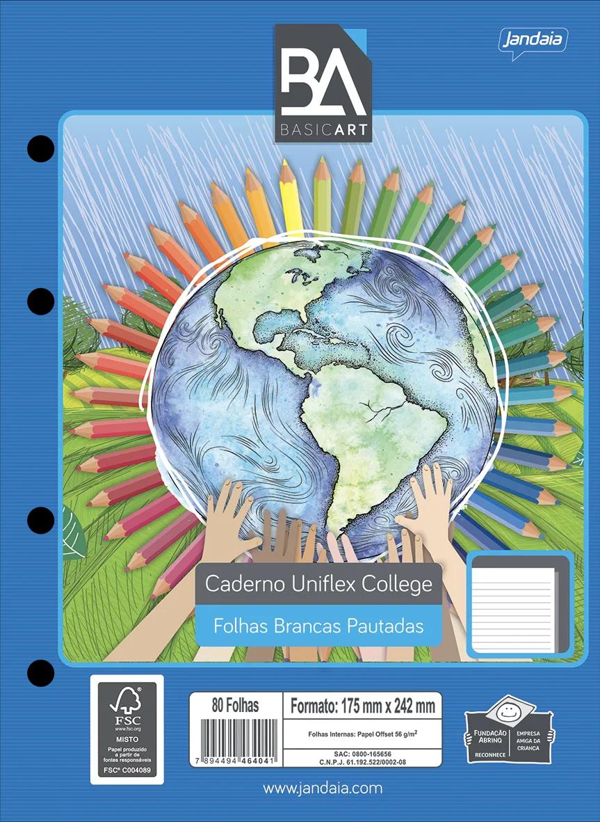 CADERNO FLEX COLLEGE 175X242MM - BASIC ART