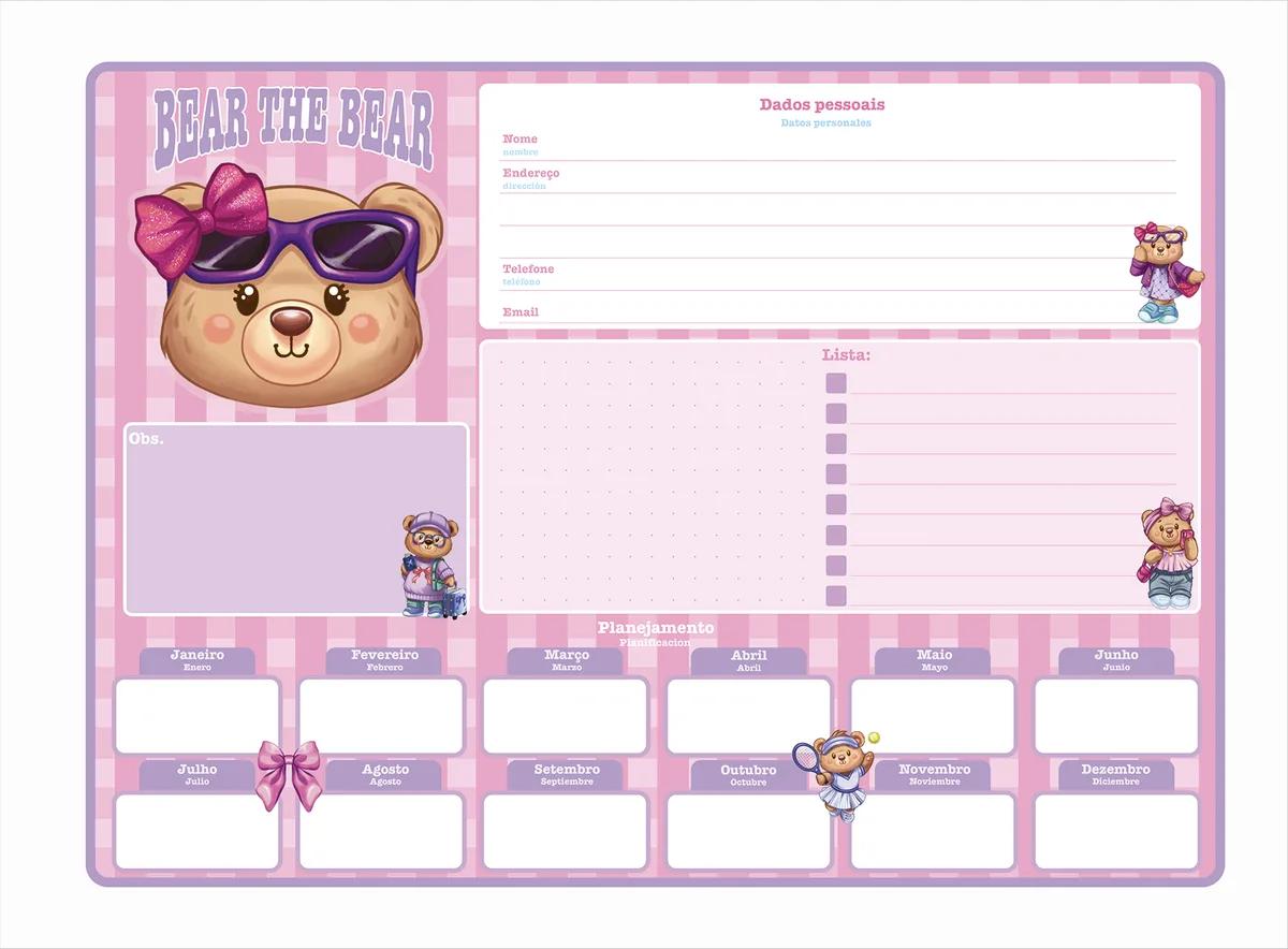 CADERNO ESPIRAL CAPA DURA 80 FOLHAS CARTOGRAFIA - BEAR THE BEAR — miniatura 3