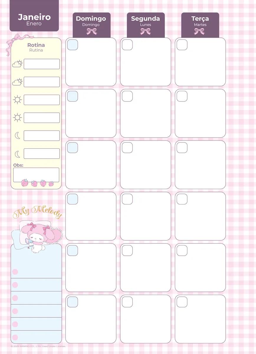 AGENDA PLANEJAMENTO ESPIRAL 175X242MM - MY MELODY — miniatura 8