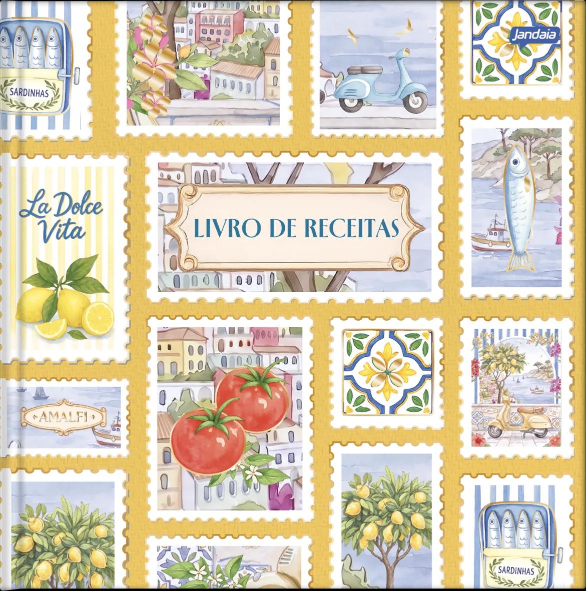 CADERNO LOMBADA QUADRADA CAPA DURA RECEITAS - LA DOLCE VITA