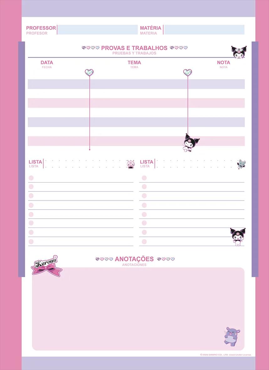 CADERNO ESPIRAL CAPA DURA 1/8 80 FOLHAS - KUROMI — miniatura 13
