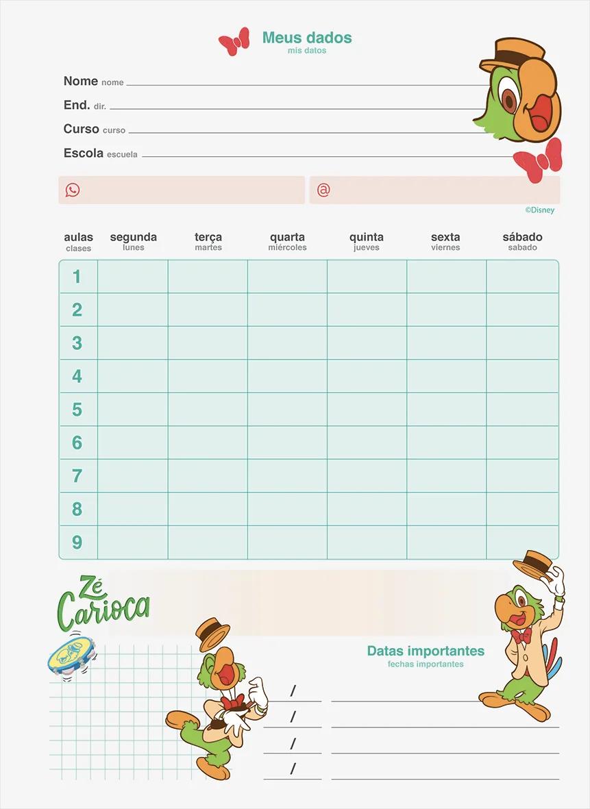 CADERNO ESPIRAL UNIVERSITÁRIO CAPA DURA 10 MATÉRIAS 160 FOLHAS - ZÉ CARIOCA — miniatura 6
