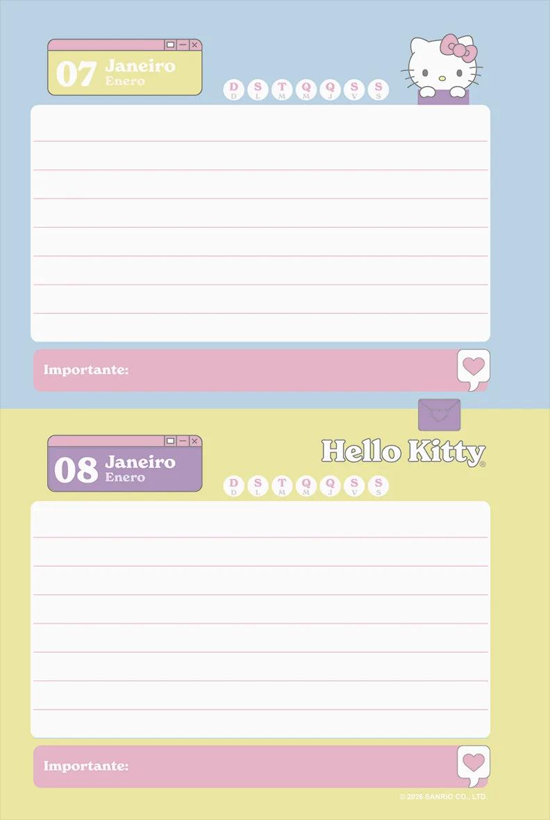 AGENDA PERMANENTE 134X200MM - HELLO KITTY — miniatura 8