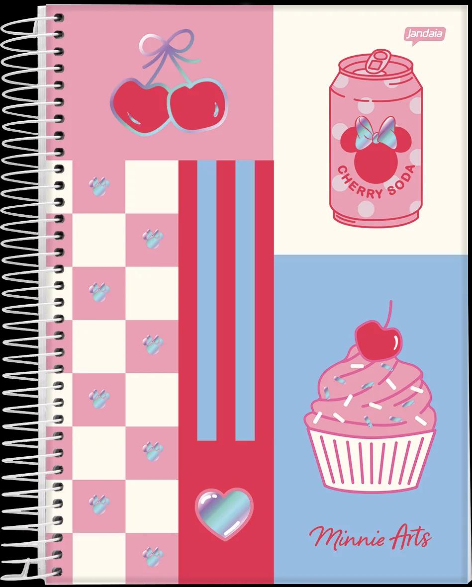 CADERNO ESPIRAL UNIVERSITÁRIO CAPA DURA 10 MATÉRIAS 160 FOLHAS - MINNIE ARTS — miniatura 4