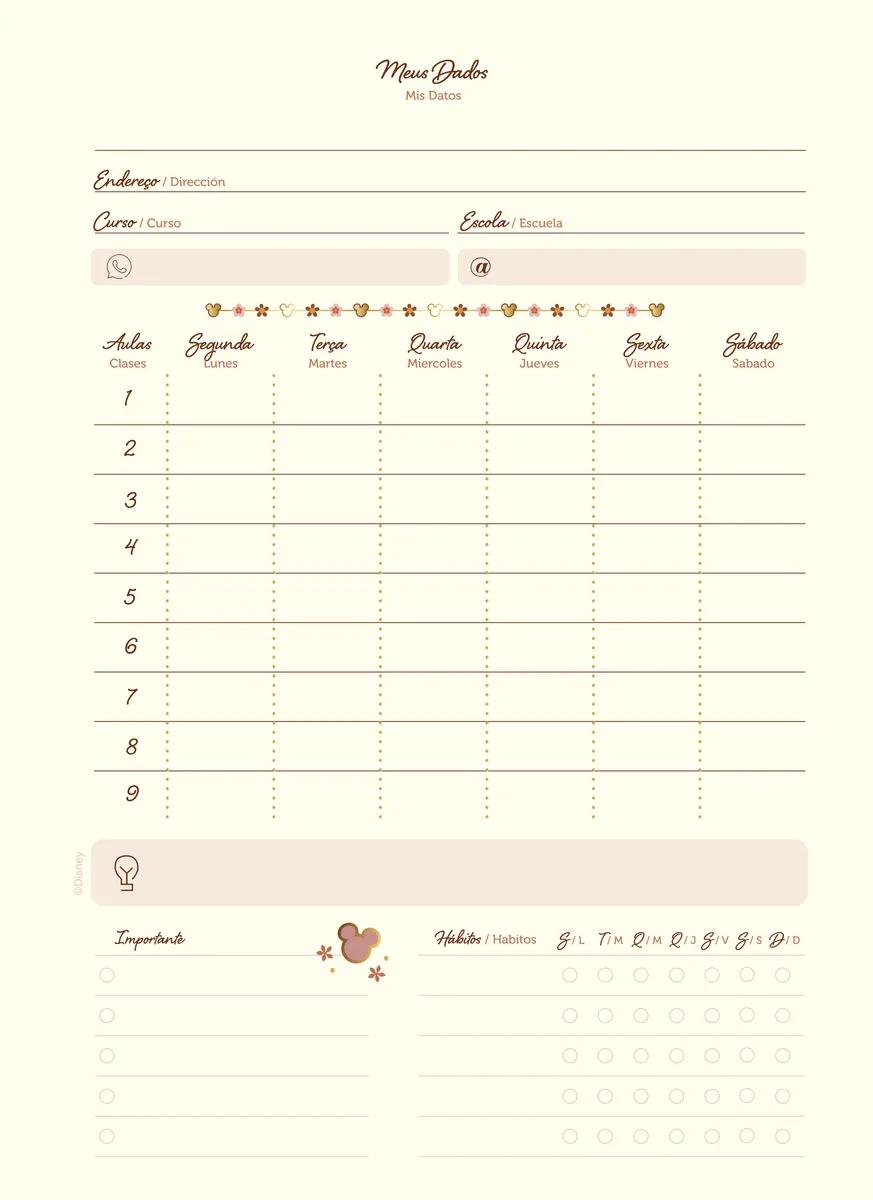CADERNO ESPIRAL UNIVERSITÁRIO CAPA DURA 10 MATÉRIAS 160 FOLHAS - MICKEY & MINNIE ARTS KRAFT — miniatura 7