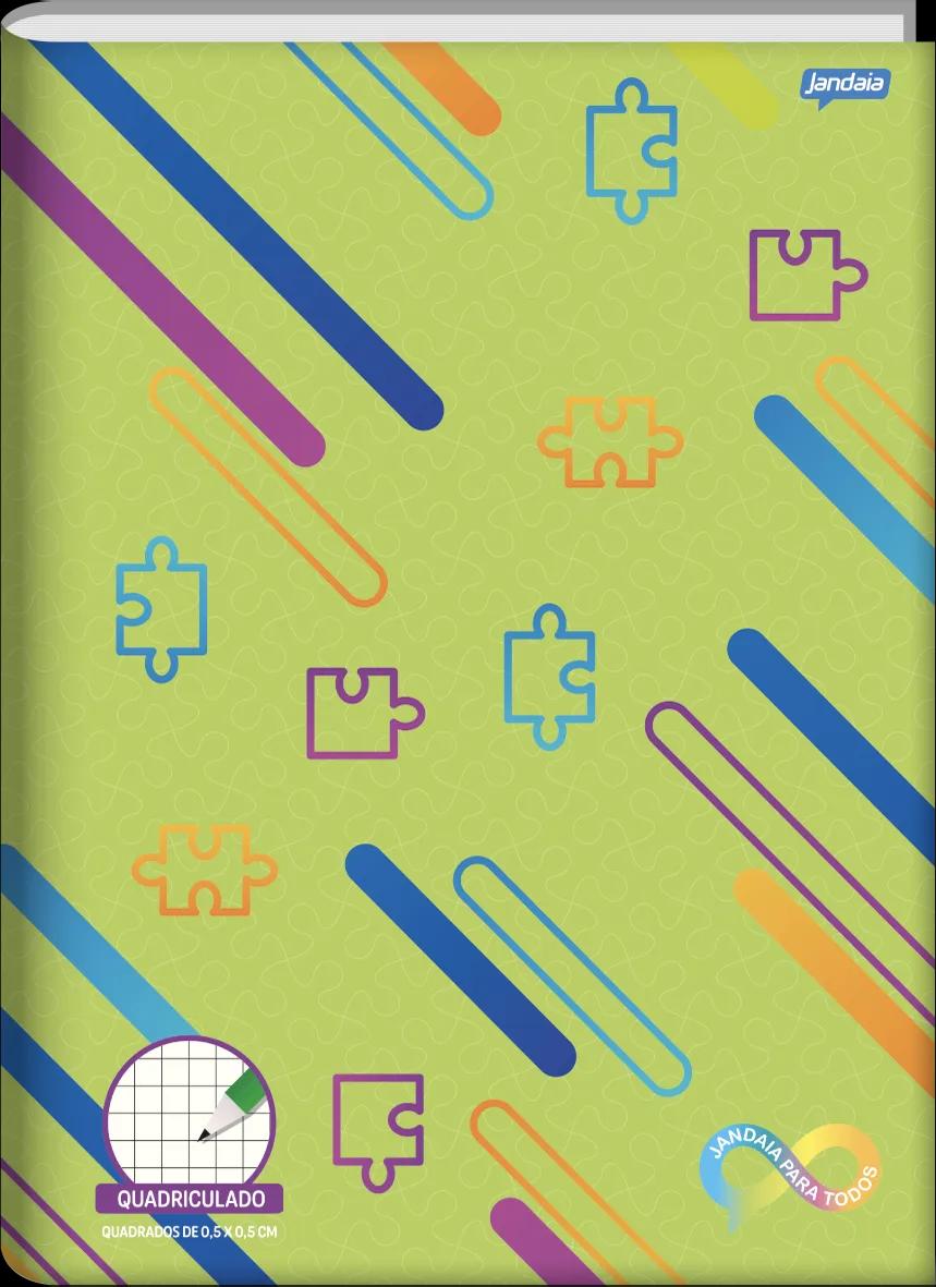 CADERNO BROCHURA UNIVERSITÁRIO CAPA DURA QUADRICULADO 5X5MM 60 FOLHAS - JANDAIA PARA TODOS