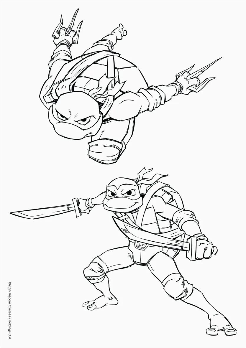 FOLHAS ILUSTRAÇÃO 180G A4 - TARTARUGAS NINJA — miniatura 2