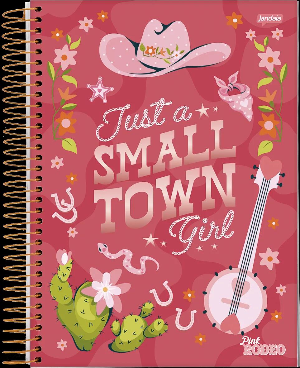 CADERNO ESPIRAL UNIVERSITÁRIO CAPA DURA 01 MATÉRIA 80 FOLHAS - PINK RODEO — miniatura 3
