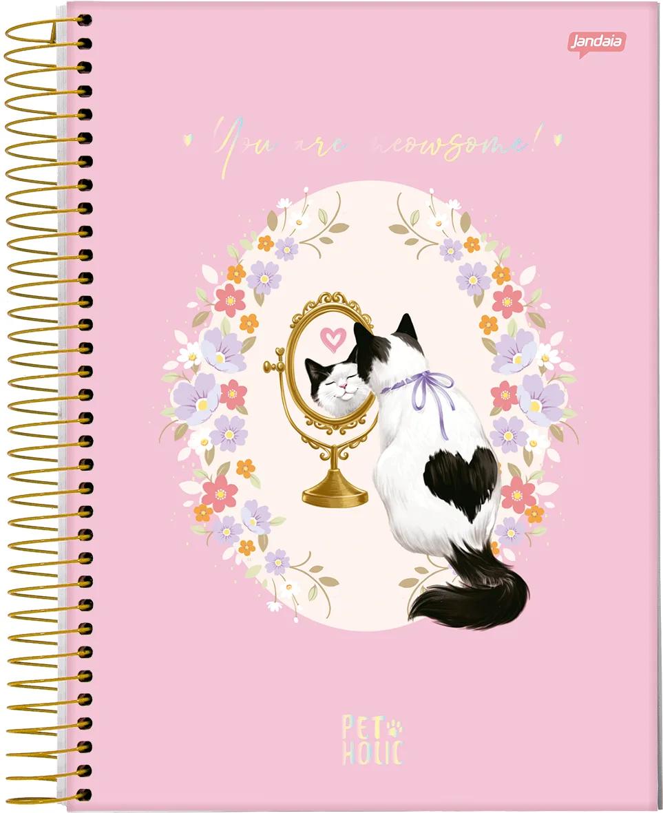 CADERNO ESPIRAL UNIVERSITÁRIO CAPA DURA 10 MATÉRIAS 160 FOLHAS - PET HOLIC — miniatura 4
