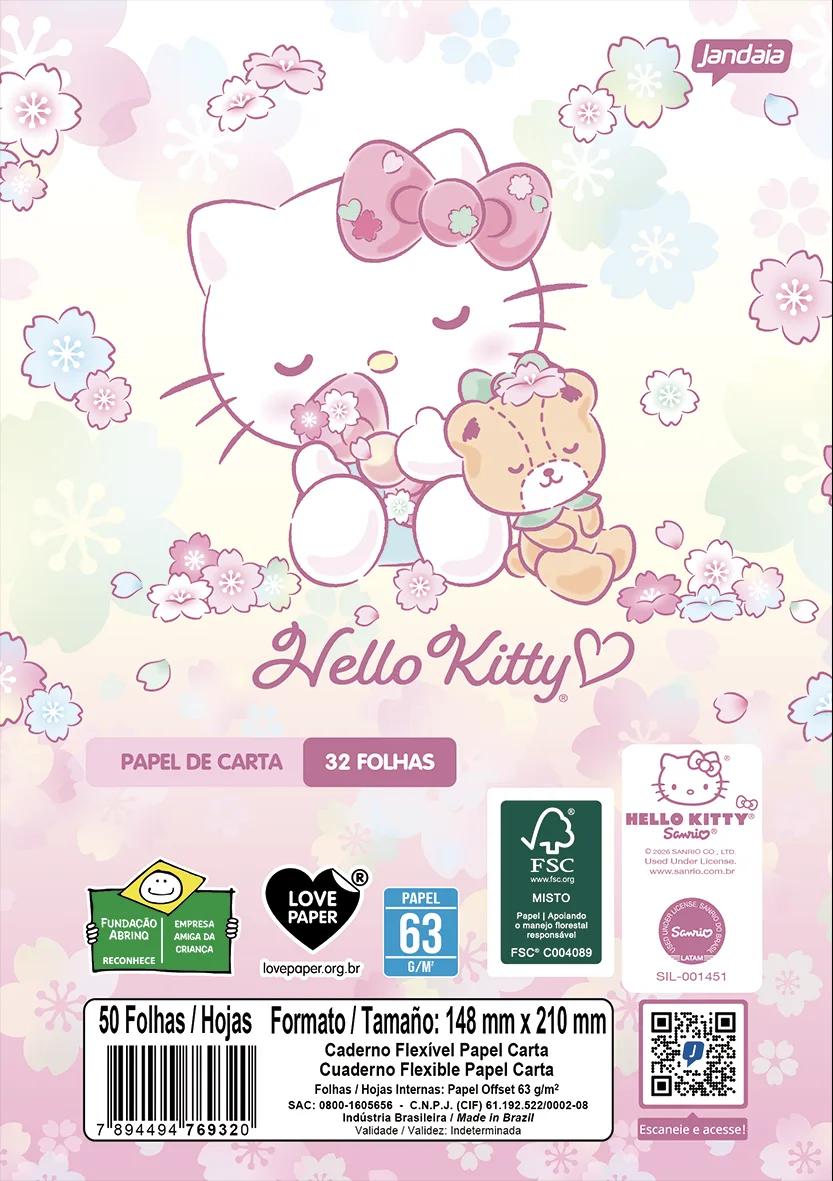 CADERNO FLEXÍVEL PAPEL CARTA - HELLO KITTY