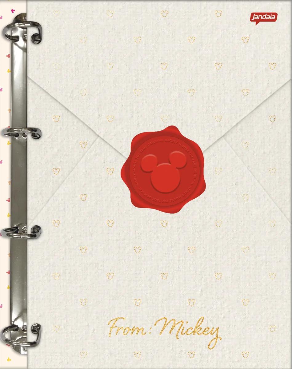CADERNO COLLEGE CAPA DURA 80 FOLHAS ARGOLADO - MICKEY HEADS — miniatura 3