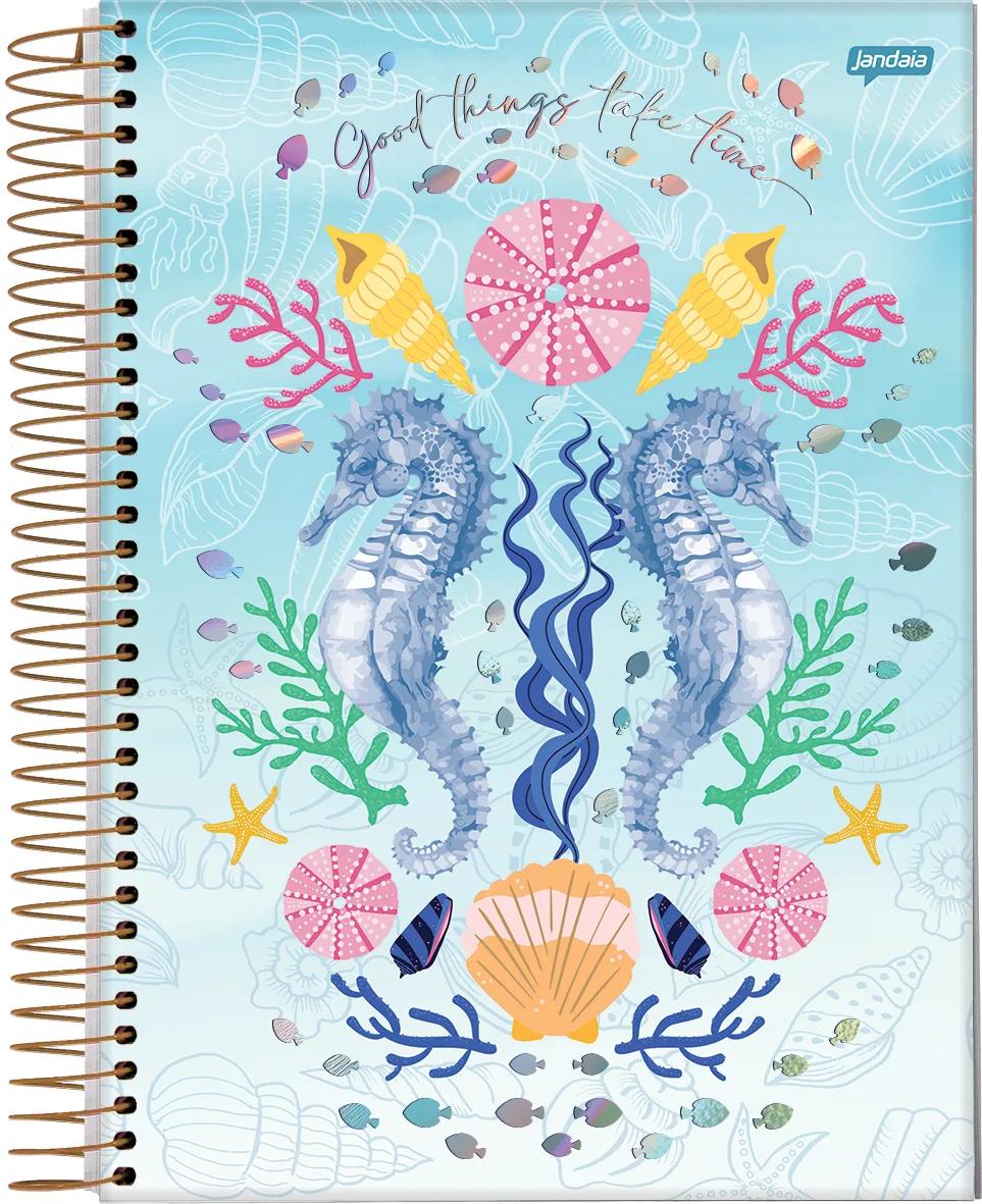 CADERNO ESPIRAL CAPA DURA 1/4 80 FOLHAS - SEA LIFE — miniatura 2