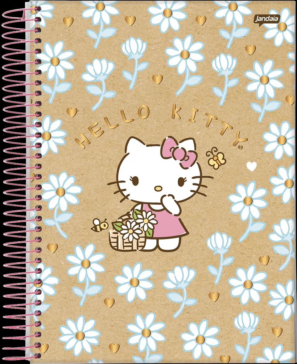 CADERNO ESPIRAL UNIVERSITÁRIO CAPA DURA 01 MATÉRIA 80 FOLHAS - HELLO KITTY KRAFT — miniatura 9