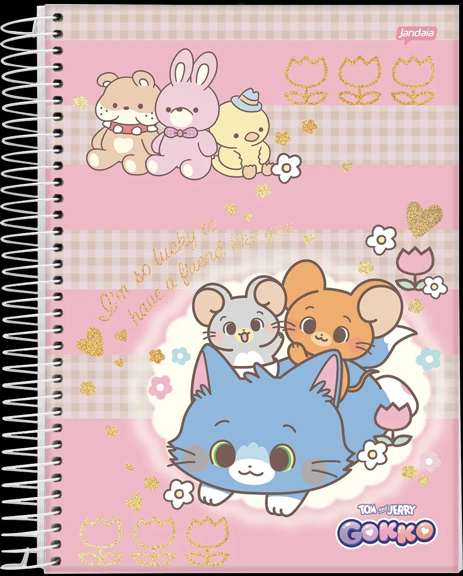 CADERNO ESPIRAL UNIVERSITÁRIO CAPA DURA 01 MATÉRIA 80 FOLHAS - GOKKO: TOM & JERRY — miniatura 6