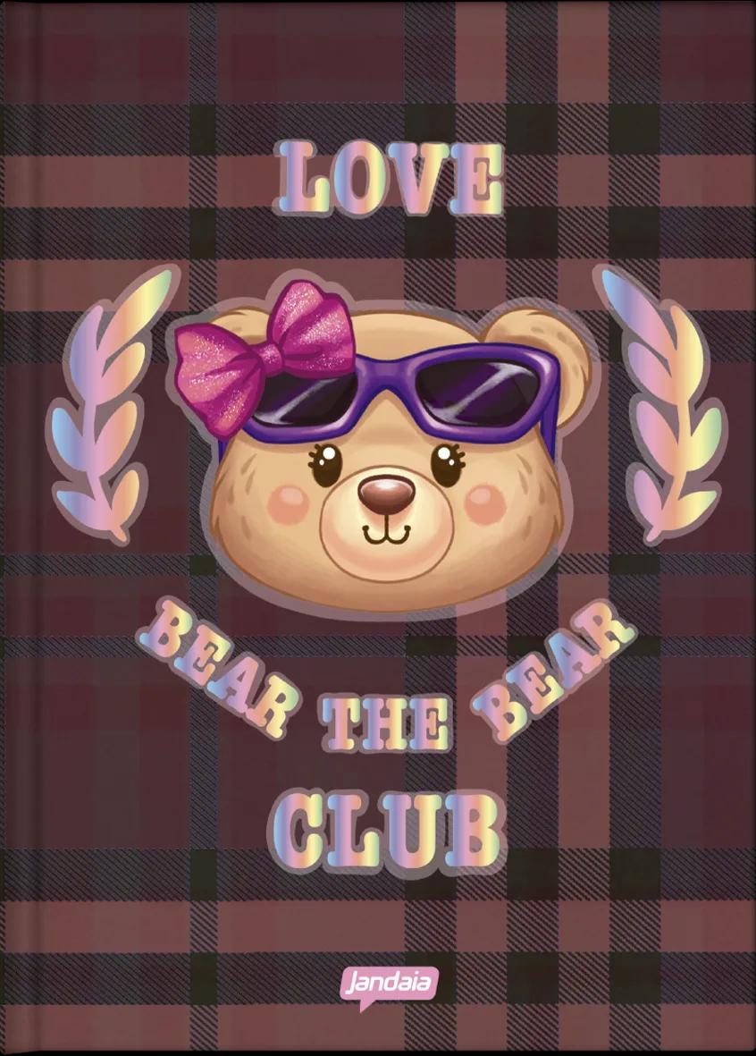 CADERNO LOMBADA QUADRADA CAPA DURA 112 FOLHAS - BEAR THE BEAR