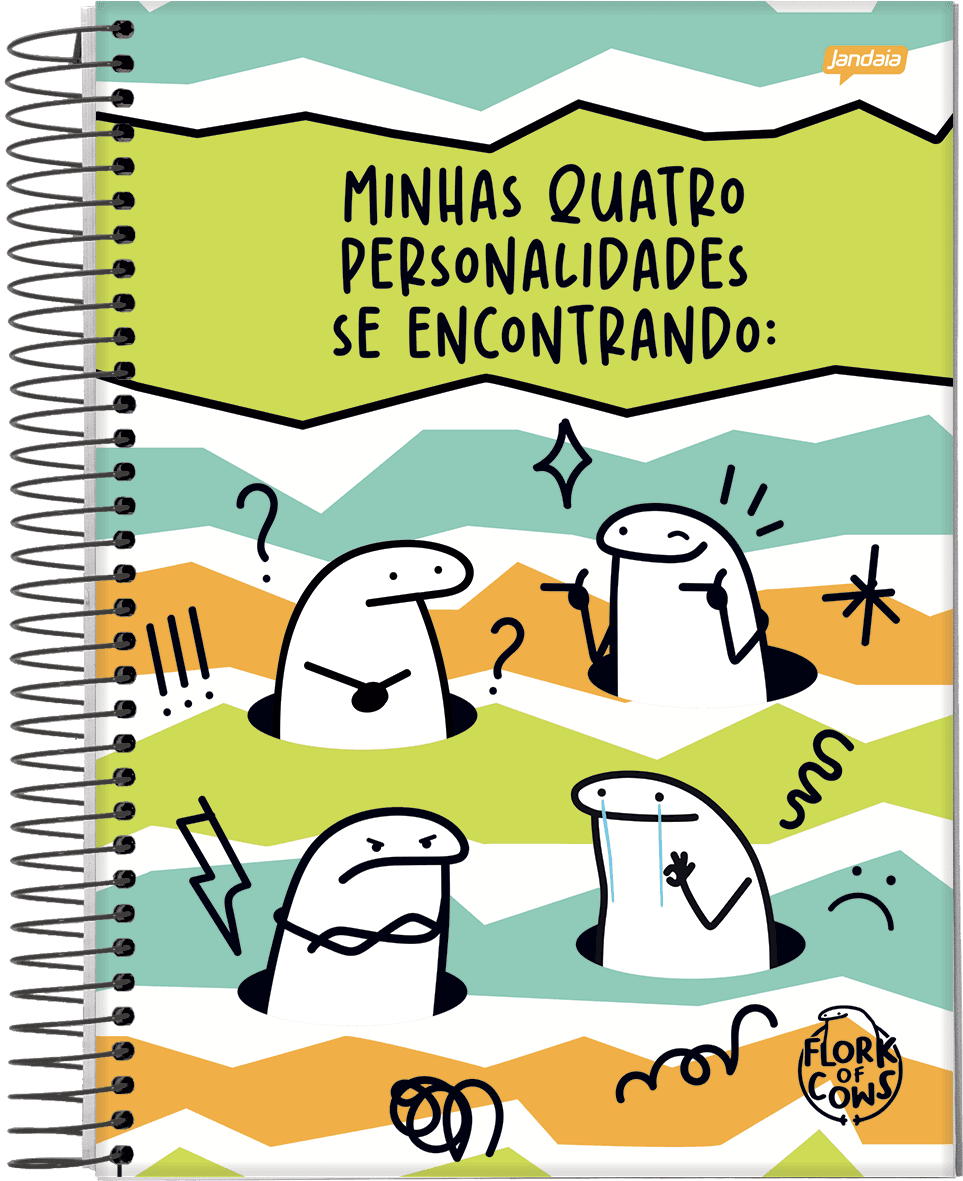 CADERNO ESPIRAL UNIVERSITÁRIO CAPA DURA 20 MATÉRIAS 320 FOLHAS - FLORK