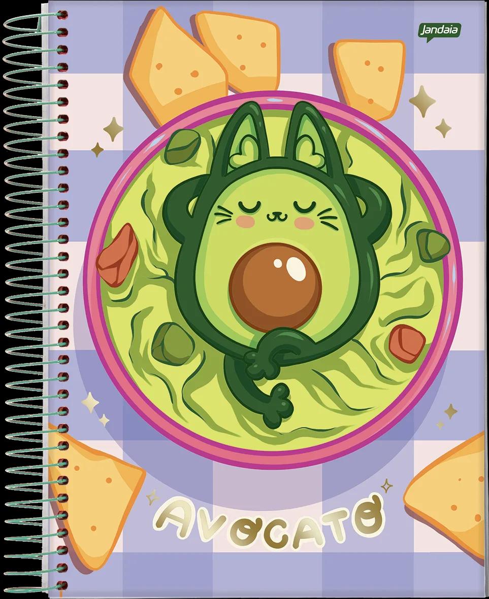 CADERNO ESPIRAL UNIVERSITÁRIO CAPA DURA 15 MATÉRIAS 160 FOLHAS - AVOCADO — miniatura 3