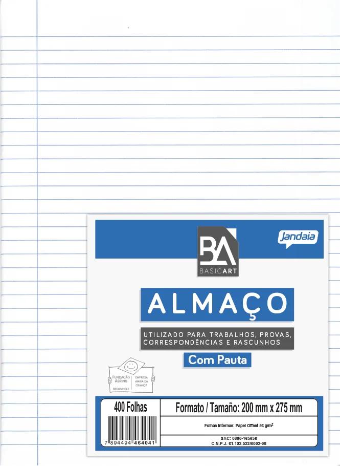 ALMAÇO UNIVERSITÁRIO 200X275MM 200FLS- BASIC ART