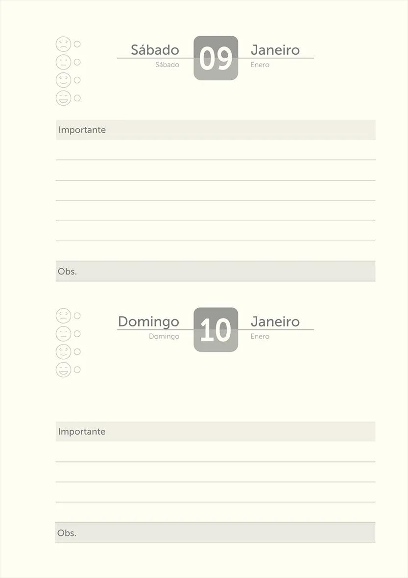 AGENDA DIÁRIA LOMBADA QUADRADA 138X200MM 176FLS - KRAFT GOLD — miniatura 6
