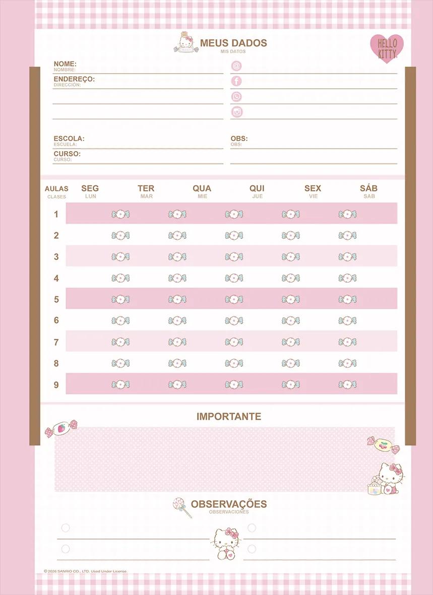 CADERNO ESPIRAL CAPA DURA 1/8 80 FOLHAS - HELLO KITTY — miniatura 12