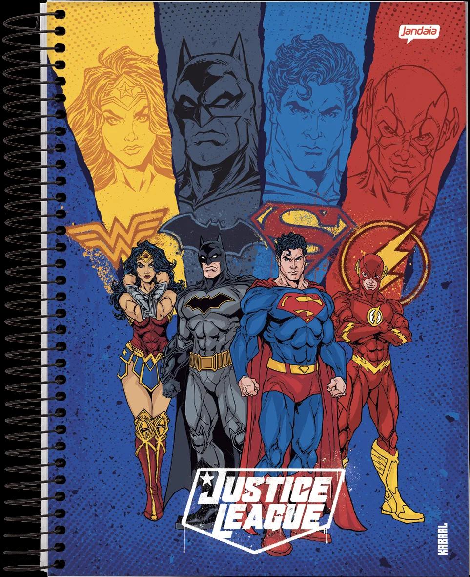 CADERNO ESPIRAL UNIVERSITÁRIO CAPA DURA 10 MATÉRIAS 160 FOLHAS - LIGA DA JUSTIÇA — miniatura 7