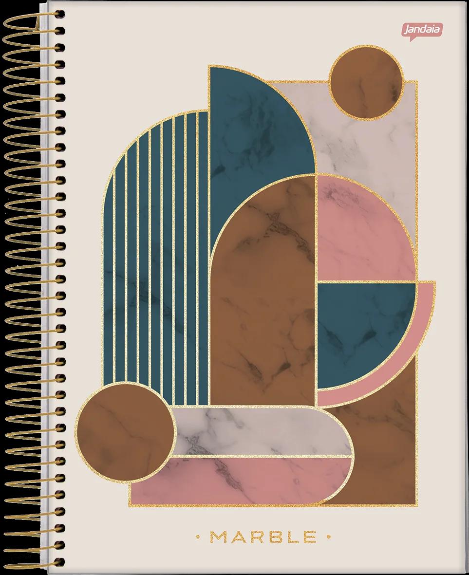 CADERNO ESPIRAL CAPA DURA 10 MATÉRIAS COLLEGE - MARBLE — miniatura 3