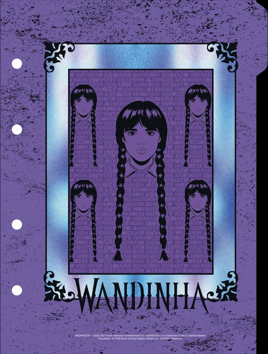 CADERNO COLLEGE CAPA DURA 80 FOLHAS ARGOLADO - WANDINHA — miniatura 2