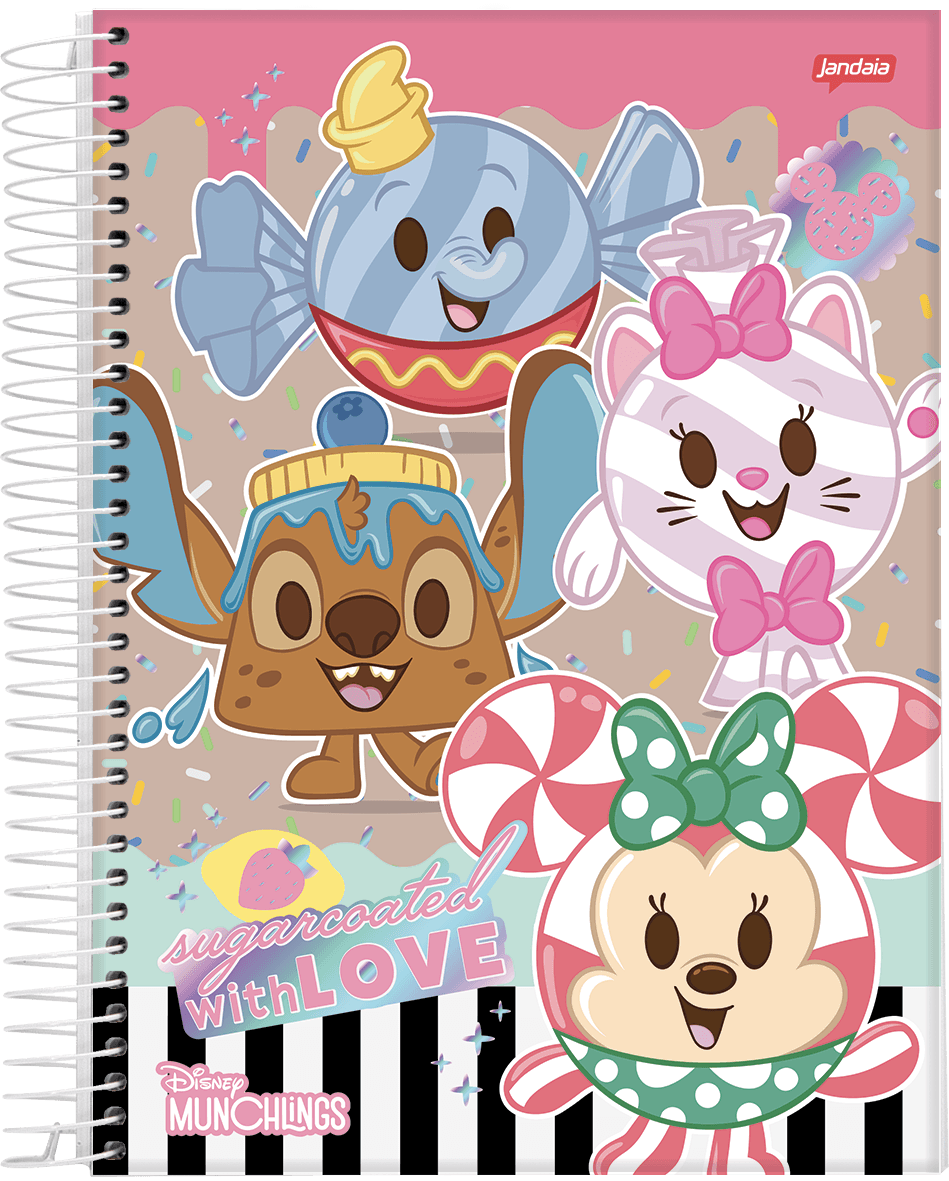 CADERNO ESPIRAL UNIVERSITÁRIO CAPA DURA 10 MATÉRIAS 160 FOLHAS - DISNEY MUNCHLINGS — miniatura 3