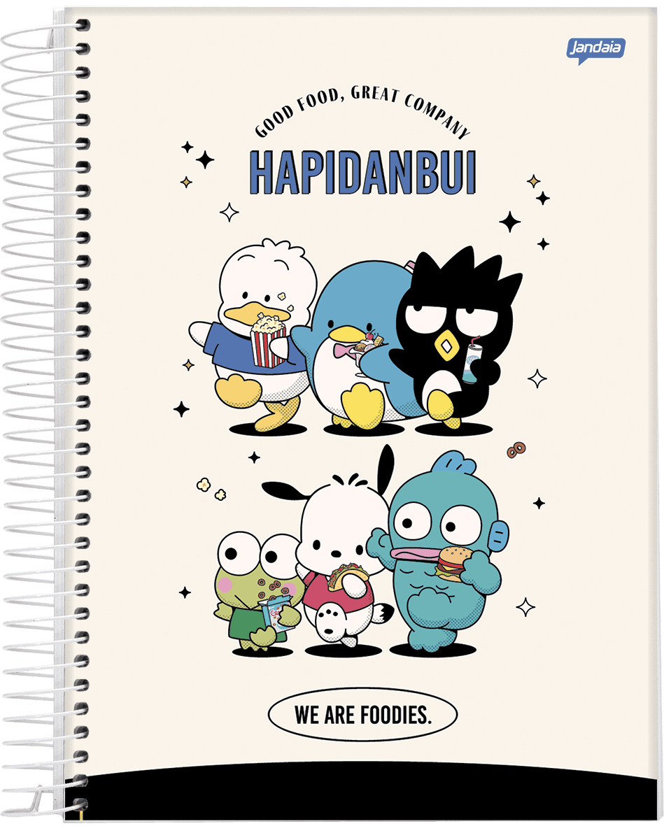 CADERNO ESPIRAL UNIVERSITÁRIO CAPA DURA 10 MATÉRIAS 160 FOLHAS - HAPIDANBUI