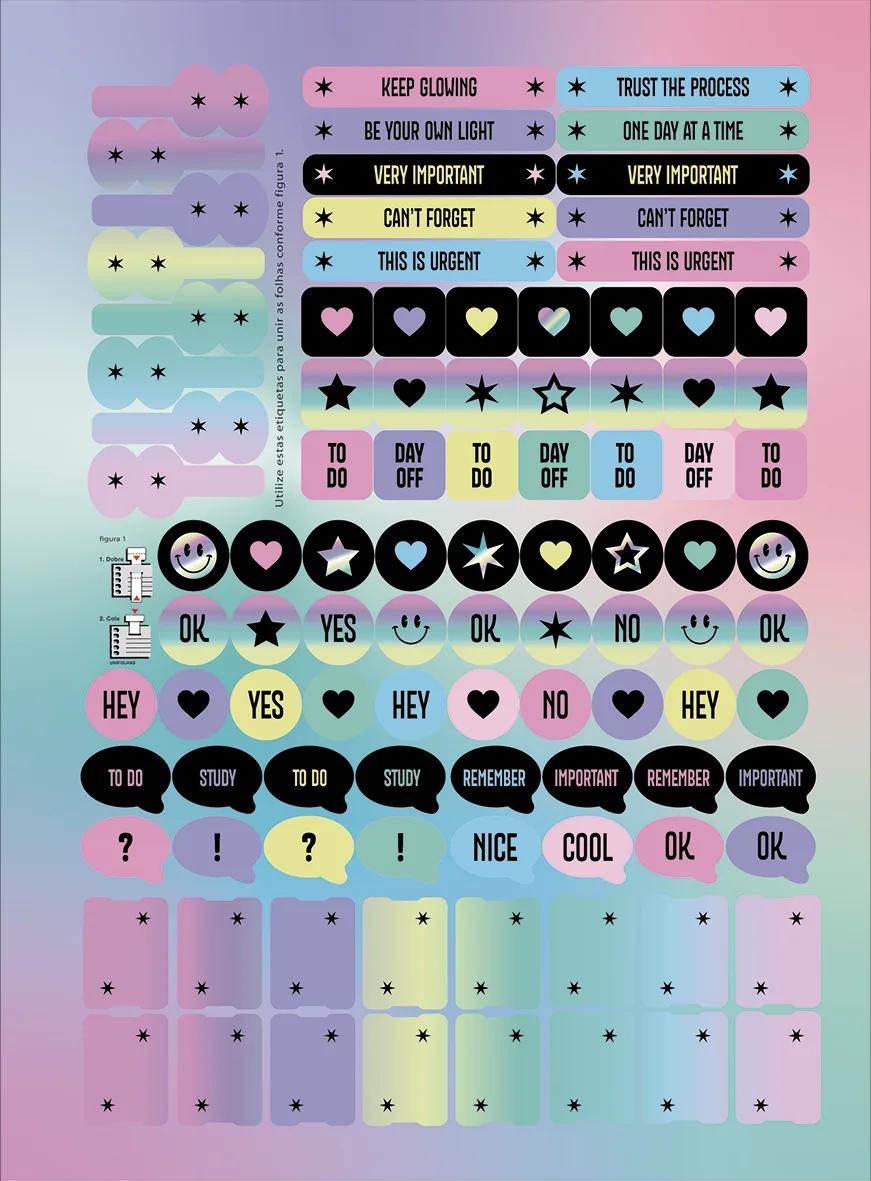 CADERNO ESPIRAL UNIVERSITÁRIO CAPA DURA 12 MATÉRIAS 192 FOLHAS - HOLOGRAFICA — miniatura 5