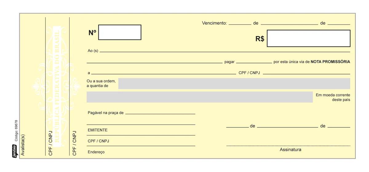 NOTA PROMISSORIA 200X93MM 50 FOLHAS - OFFICE IMPRESSOS — miniatura 2