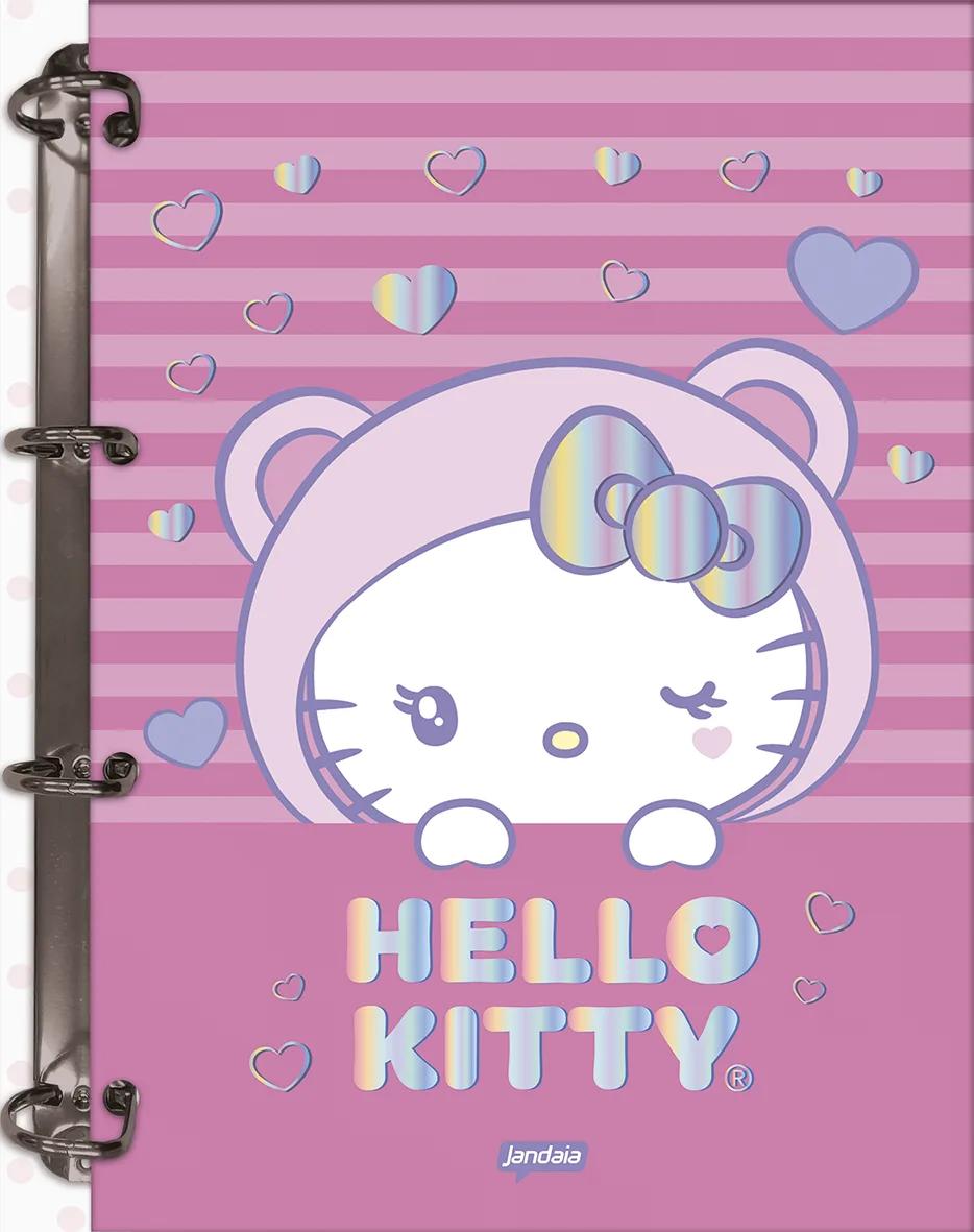 CADERNO COLLEGE CAPA DURA 80 FOLHAS ARGOLADO - HELLO KITTY — miniatura 9