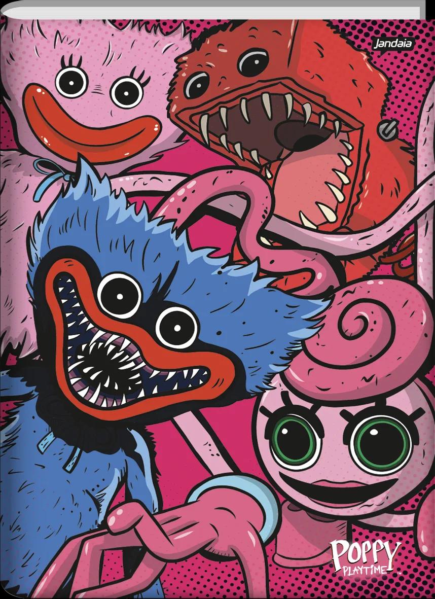 CADERNO BROCHURA CAPA DURA UNIVERSITÁRIO 80 FOLHAS - POPPY PLAYTIME