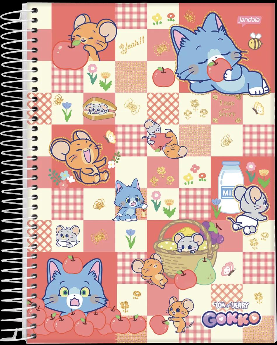 CADERNO ESPIRAL UNIVERSITÁRIO CAPA DURA 01 MATÉRIA 80 FOLHAS - GOKKO: TOM & JERRY — miniatura 7