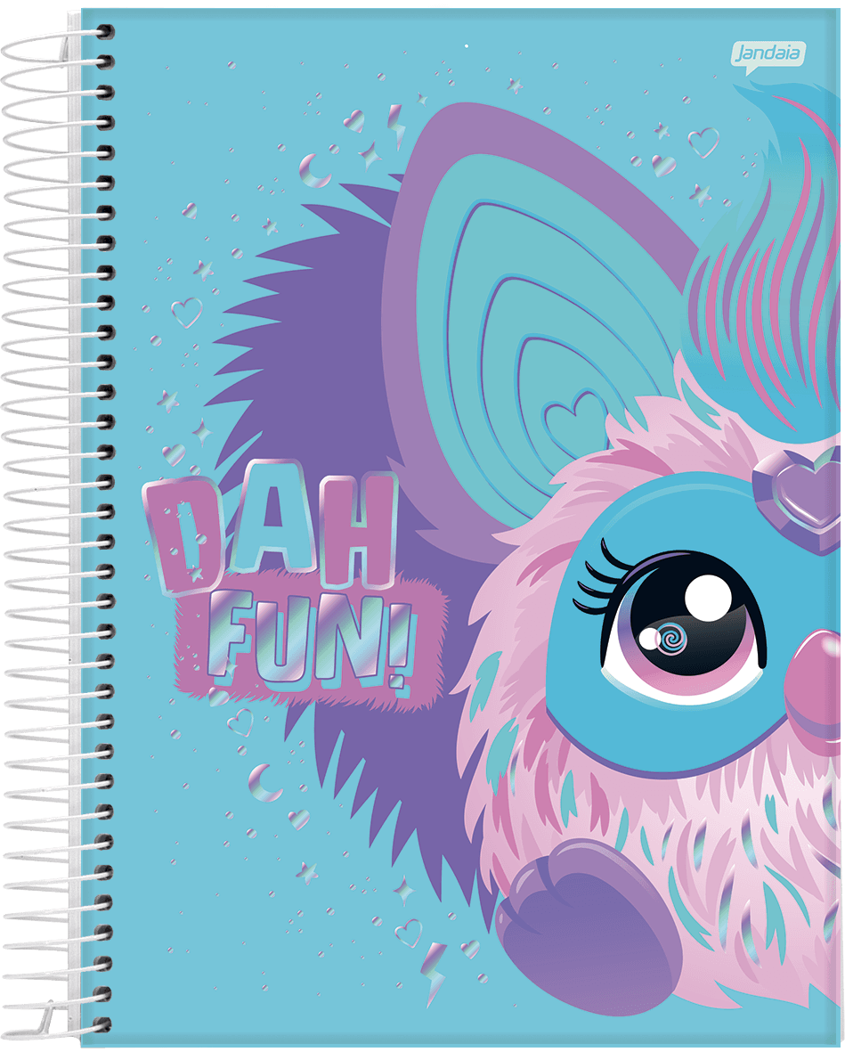 CADERNO ESPIRAL UNIVERSITÁRIO CAPA DURA 01 MATÉRIA 80 FOLHAS - FURBY — miniatura 4