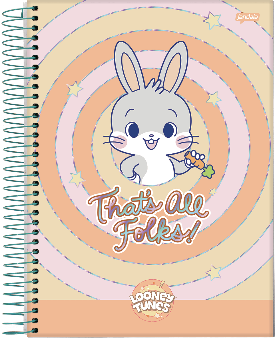 CADERNO ESPIRAL UNIVERSITÁRIO CAPA DURA 01 MATÉRIA 80 FOLHAS - GOKKO: LOONEY TUNES — miniatura 4