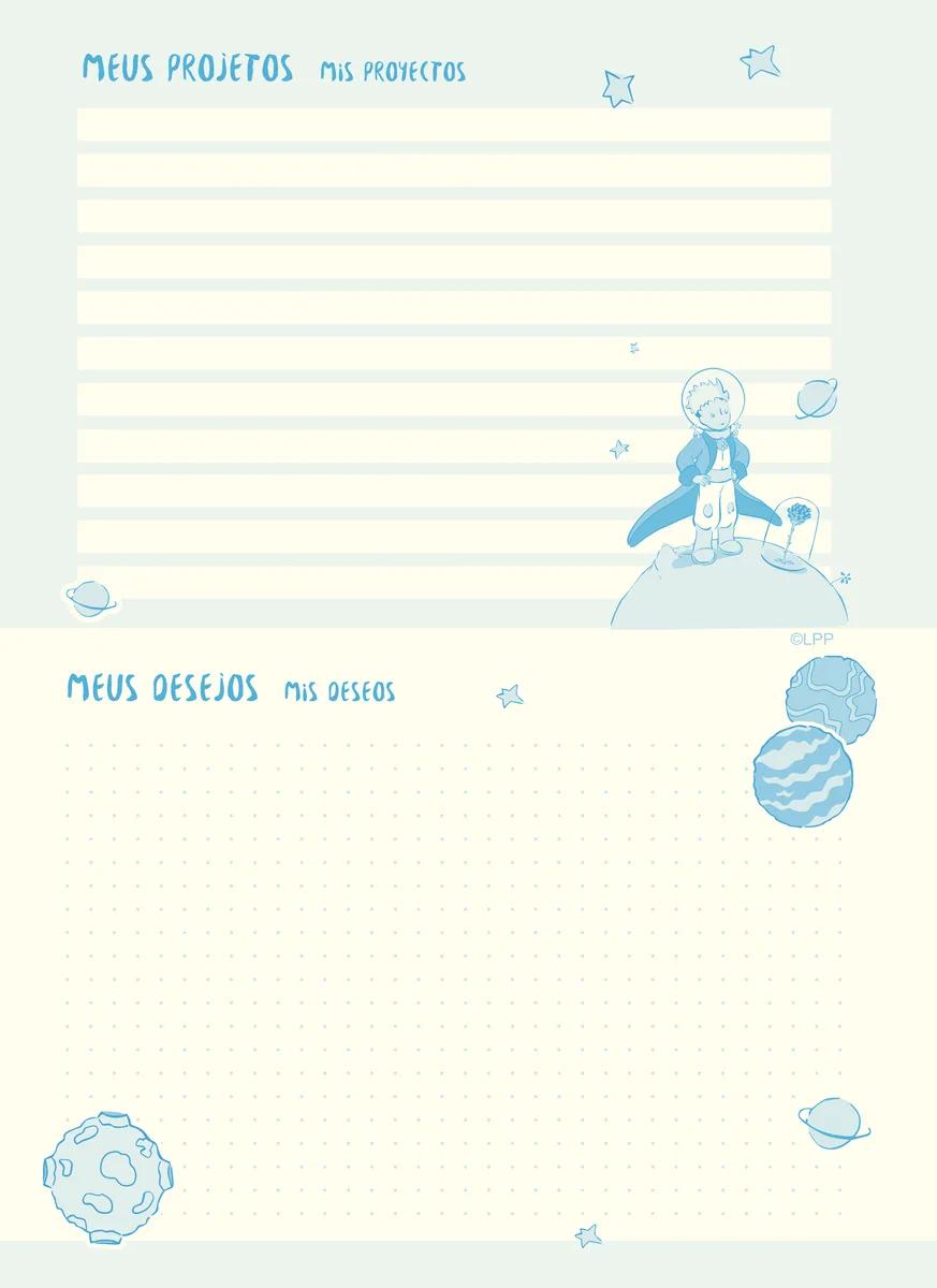 CADERNO ESPIRAL UNIVERSITÁRIO CAPA DURA 01 MATÉRIA 96 FOLHAS - O PEQUENO PRÍNCIPE