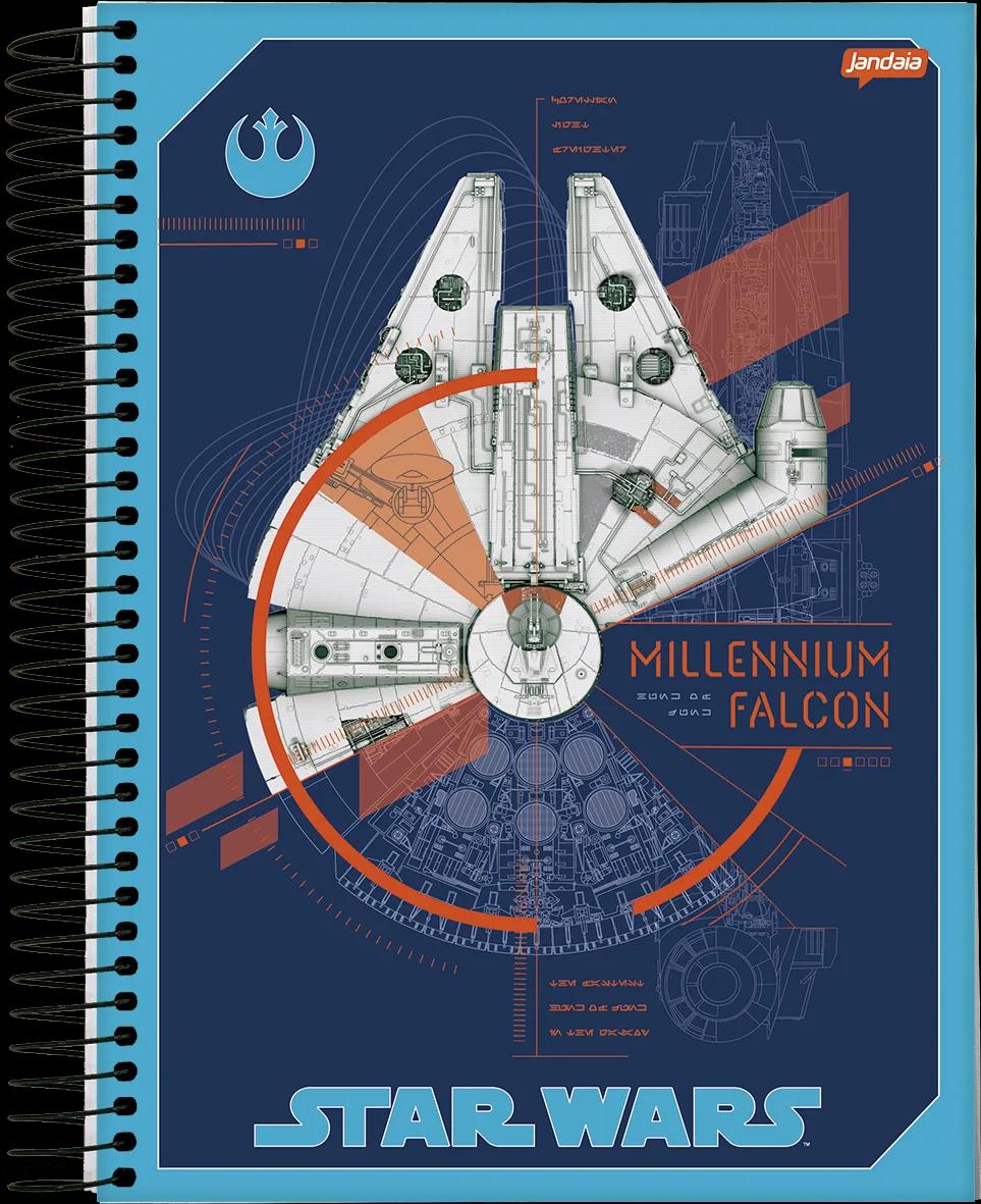 CADERNO ESPIRAL UNIVERSITÁRIO CAPA DURA 10 MATÉRIAS 160 FOLHAS - STAR WARS — miniatura 3