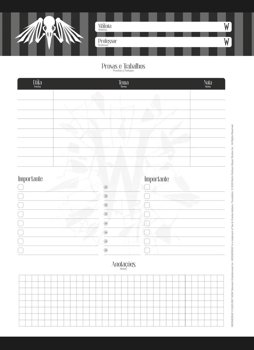 CADERNO ESPIRAL UNIVERSITÁRIO CAPA DURA 01 MATÉRIA 80 FOLHAS - WANDINHA — miniatura 10