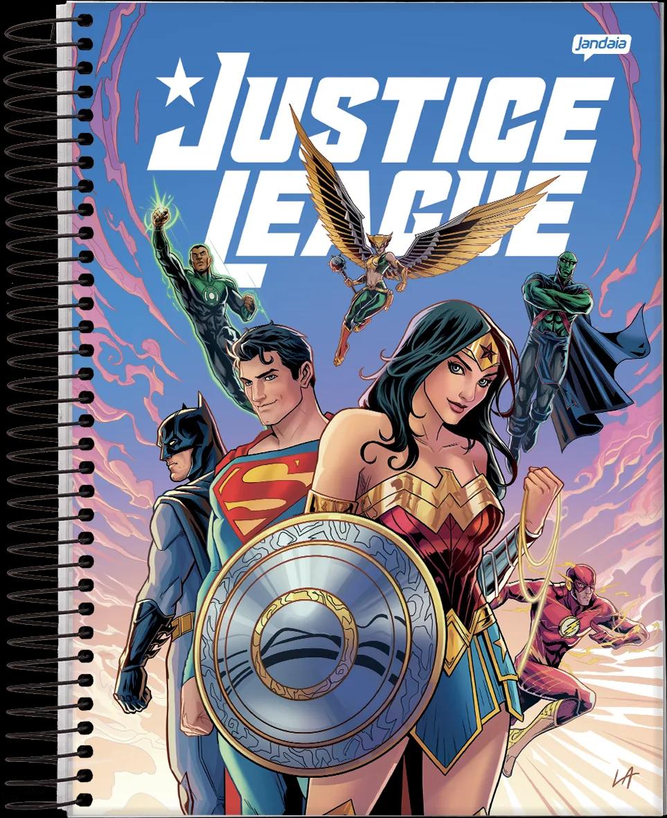 CADERNO ESPIRAL UNIVERSITÁRIO CAPA DURA 15 MATÉRIAS 240 FOLHAS - LIGA DA JUSTIÇA — miniatura 11