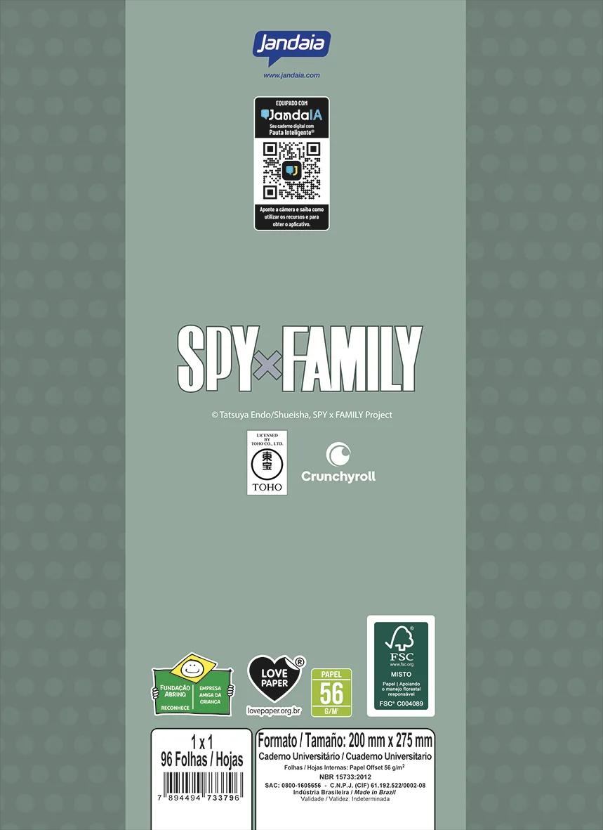 CADERNO ESPIRAL UNIVERSITÁRIO CAPA DURA 10 MATÉRIAS 160 FOLHAS - SPY X FAMILY — miniatura 8